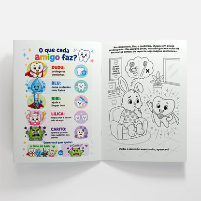 Kit Personalizado Livrinho de Colorir 16 Páginas + 12 Mini Lápis de Cor