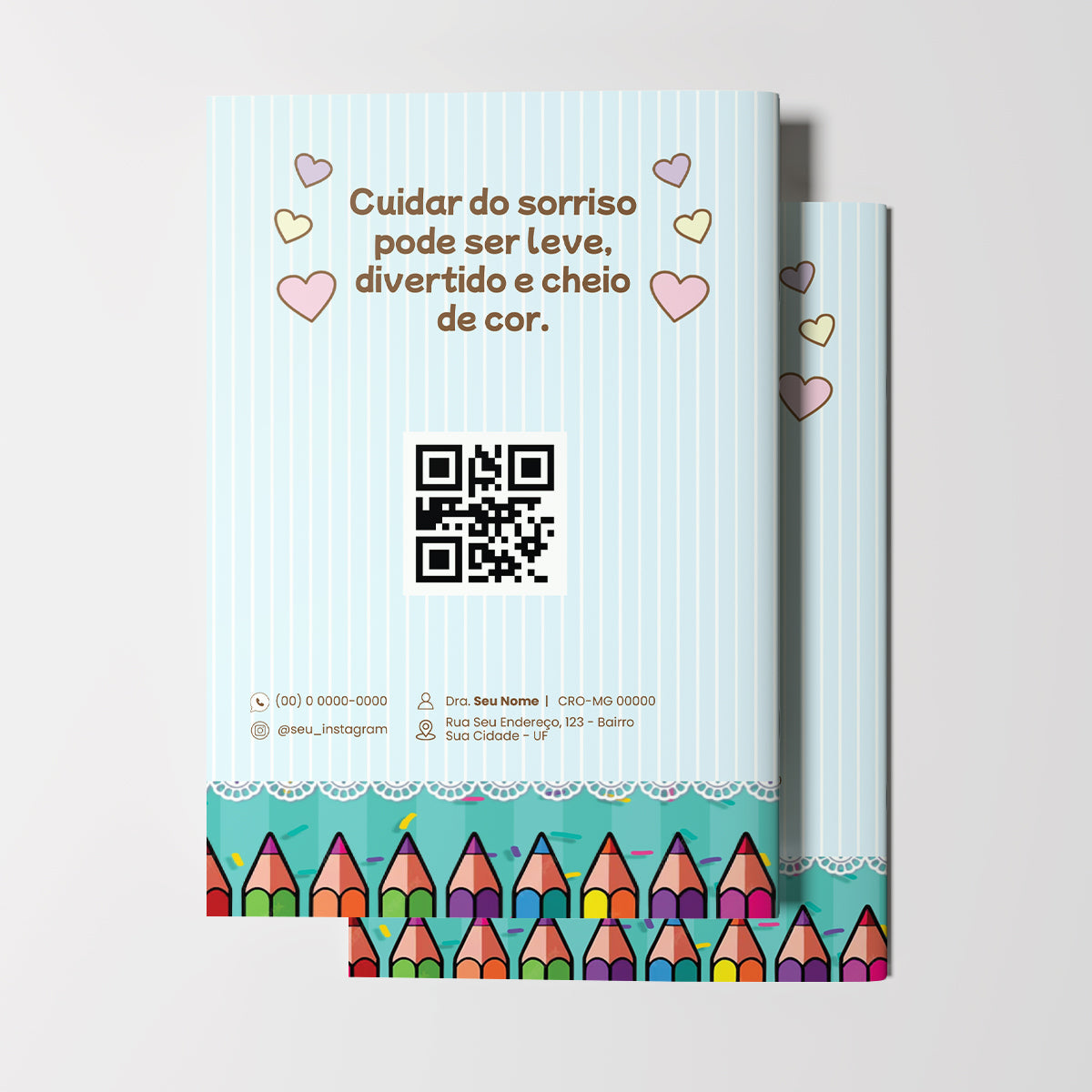Kit Personalizado Livrinho de Colorir 16 Páginas + 12 Mini Lápis de Cor