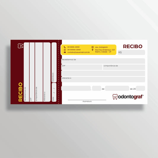 Recibo com Canhoto | Modelo 001